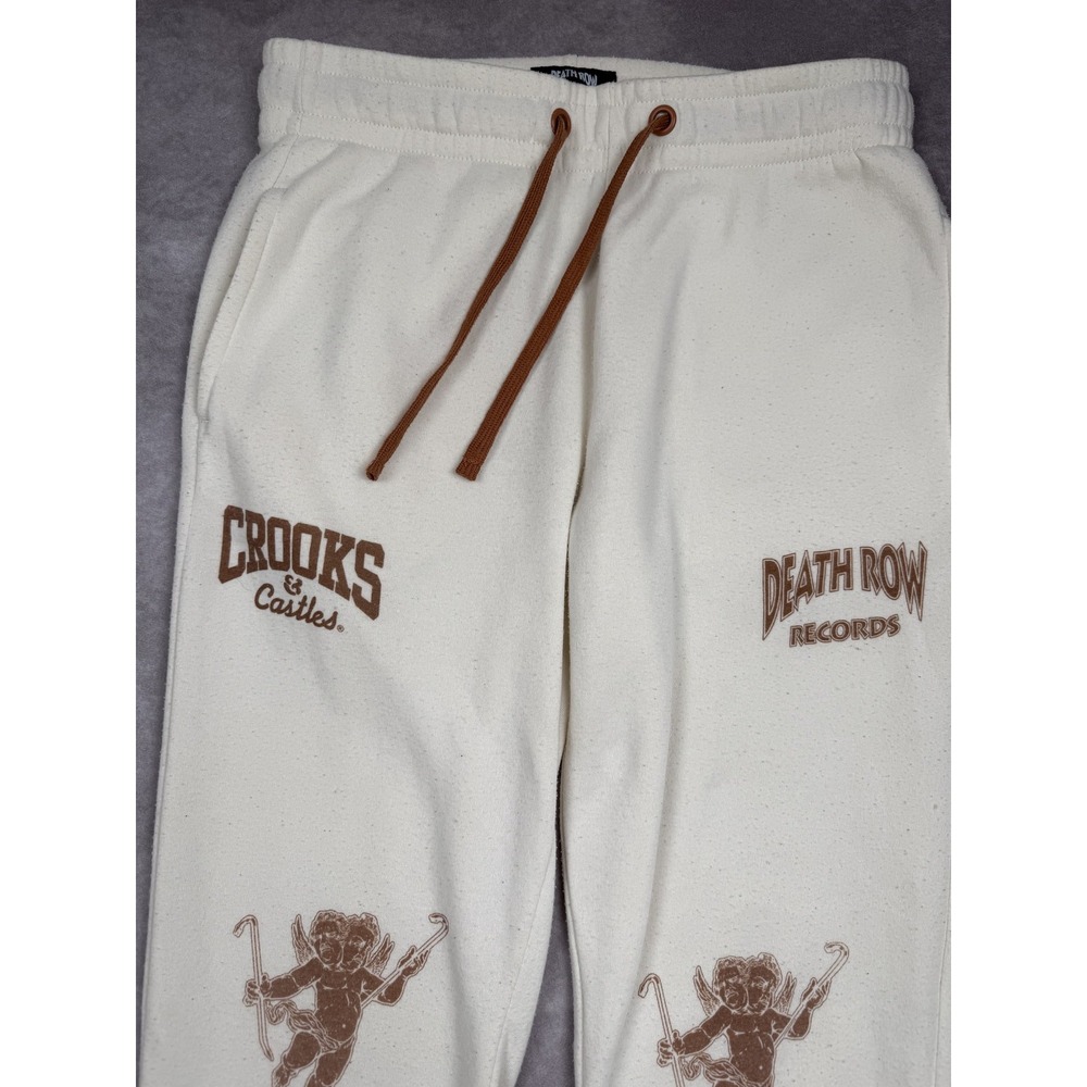 Crooks & Castles Death Row Records Pants Mens Large White Graphic Joggers 2022 - Picture 3 of 16